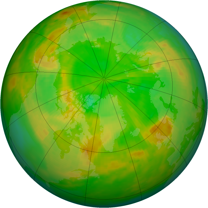 Arctic ozone map for 25 June 1979